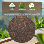 LWXLJMJZC－2021yr Organic Ripe Puerh Tea Cake -USDA certified Cook Pu erh-150（Cups) Shu Puer Tea -Black Pu'erh -Yunnan Chinese Pu er Cake - 357g/12.6oz
