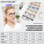 OCCI CHIARI Blue Light Reading glasses Women Computer Readers for Petite Face
