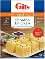 Gits Instant Khaman Dhokla Snack Mix, 1080g (Pack of 6 X 180g Each)