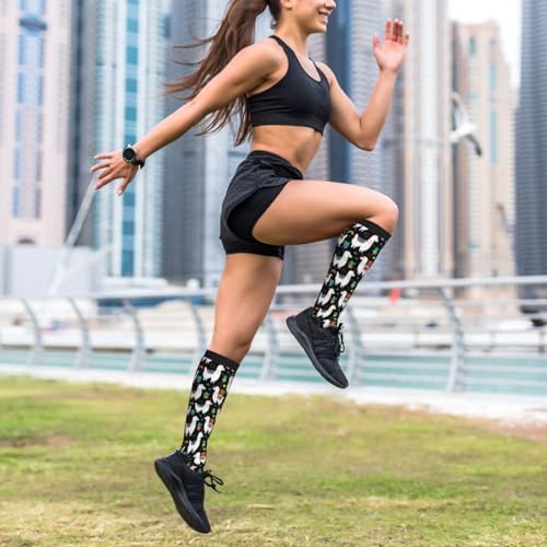 Compression Socks Knee High Circulation Support Socks For Women Men Athletic Running Hiking Cycling