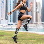 Compression Socks Knee High Circulation Support Socks For Women Men Athletic Running Hiking Cycling