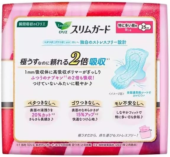 HHOBJIA 2 PCS Laurier Speed+ SlimGuard Long Hours Day Use - 38 Pads