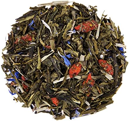 The Whistling Kettle Goji Berry Blueberry Pomegranate Tea - Premium Loose Leaf Tea with Goji Berries, Blueberries, and Green Tea (4 oz)