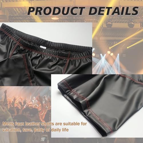 QiaTi Men's Shorts Slim Fit Hot Short Pants Tight Shorts for Holiday Casual Men