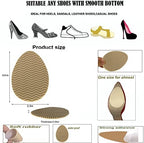Non-Slip Shoes Pads Sole Protectors Adhesive, High Heels Anti-Slip Shoe Grips (Beige 3pairs)
