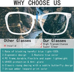 Blue Light Blocking Glasses for Women/Men Clear Frame Square Eyeglasses Computer Gaming Screen Glasses
