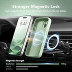 Magnetic for iPhone 14 Case, Compatible with MagSafe, [Full Camera Protection][Screen Protector] Silicone Shockproof Protective Phone Case for iPhone 14 6.1 inch, Matcha