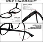 VIDEBLA 5 Pack Blue Light Blocking Reading Glasses,Spring Hinge Readers for Women Men,Anti UV Ray Filter Nerd Eyeglasses