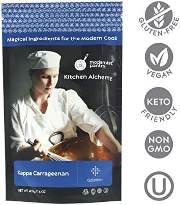 Pure Refined Kappa Carrageenan ⊘ Non-GMO Vegan OU Kosher Certified - 400g/14oz (The original recommended for Vegan Cheese)