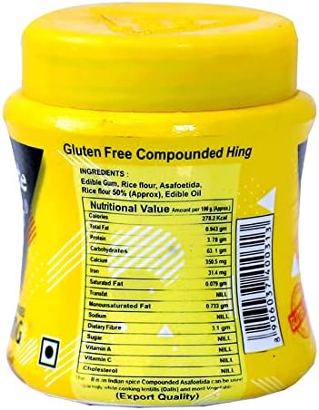Tastekar Gluten Free Asafoetida Powder Hing Indian Spice | Compounded Heeng Asafetida Spice Powder-50 Gm