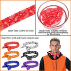 Coume 6 Pack Cooling Neck Wraps Cooler Ice Wrap Scarf Bandanas for Hot Weather Summer Women Men Walking Riding Outdoor