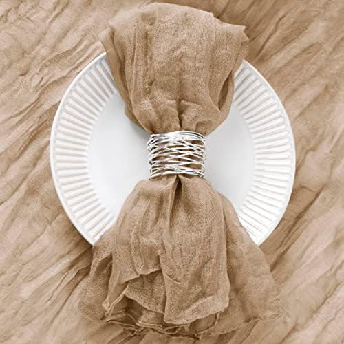 100 Pack Nude Cheesecloth Napkins Spring Easter Cloth Napkins Set of 100 Coffee Dinner Napkins Bulk 21x21 Inches for Wedding Bridal Shower Baby Shower Parties