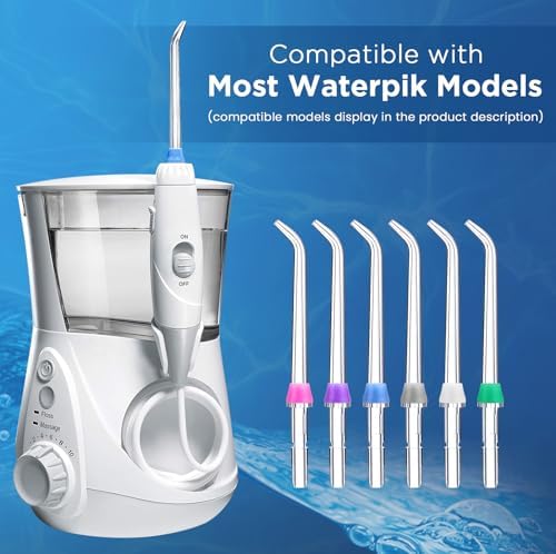 for Waterpik Replacement Heads, Replacement Tips for Waterpik Water Flosser, Suitable for Waterpik Accessories Replacement Tips, for JT-100E(6 Classic Jet Tips)