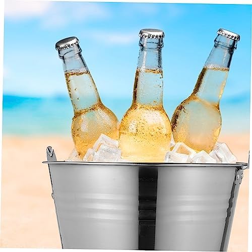 Healeved Stainless Steel Bucket 2 Gallon Bucket with Lid Galvanized Bucket with Lid Portable Metal Water Bucket Metal Bucket with Lid Milk Storage Pail Plastic Feeding Bucket High Capacity