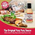 Terry Ho's The Original Yum Yum Sauce 16 oz – Japanese Mayo-Based Sauce for Dipping, Marinades, and Salad Dressings with Spoon – Perfect for Different Cuisine Styles (Pack of 2)