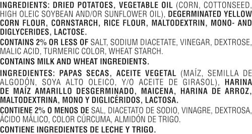 Pringles Potato Crisps Chips, Lunch Snacks, On-The-Go Snacks, Salt and Vinegar, 5.5oz Can (1 Can)