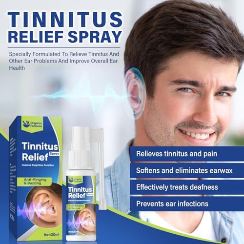 Tinnitus Rêlief for Ringing Ears, Natural Tinnitus Rêlief Spray for Tinnitus, Reduce Ear Ringing & Improve Hearing, Gentle & Comfortable