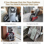 Massage Chair Cover,Full Body Massage Chair Cover-Shiatsu Slipcover Recliner Chair Cover,Universal Washable Stretch Fabric Armchair Slipcovers,Dust Protection Sofa Covers (Black, A- Foot)