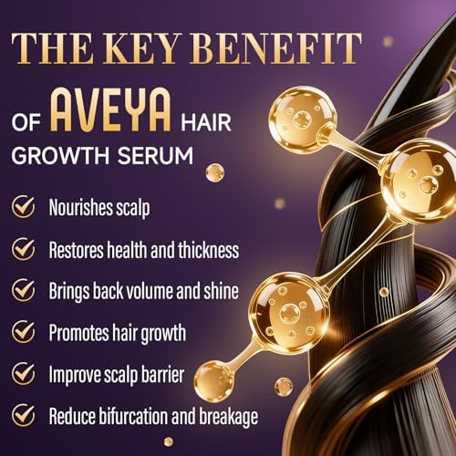AVEYA Hair Growth Spray-Growth Serum for Women & Men -Biotin & Rosemary Oil,Batana Oil for Scalp – Strengthens,Thickens&Accelerates Hair Care - Non-Greasy, Prevent Hair Thinning & Hair Loss – 60ml