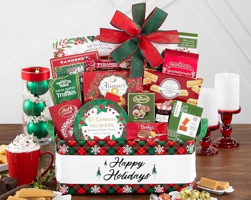 Wine Country Gift Baskets Christmas Joy To The World Holiday Chocolate and Treats