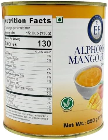 Eastern Feast - Alphonso Mango Pulp, 30oz / 850g (Pack of 1)