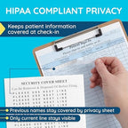 Blue Summit Supplies 125 Patient Sign in Sheets, HIPAA Compliant, Peel Off Adhesive Labels Carbonless 3 Part Forms with, for Privacy in Doctor, Medical, Dental Office, Blue, 125 Pack