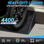 Rubber Curb Ramp, 4" Rise Height 2 Pack, Heavy-Duty 2 T Capacity Threshold Ramps, 39.4" L x 9.8" W Driveway Ramps for Cars, Wheelchairs, Bikes, Motorcycles