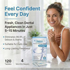 Retainer Fresh Retainer Cleaner Tablets - Denture Cleaner, Retainer Cleaning Tablets, Mouth Guard Cleaner, Aligner Cleaner, Brite Retainer Tablets 120 Tablets 4 Month