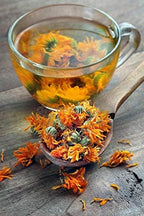 Organic Calendula Flowers - 1 lb (16 oz) - Herbal Tea - 100% Certified Organic - Marigolds - EarthWise Aromatics