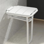 Foldable Shower Seat, Compact Small Shower Stool for inside Shower, Wall-Mount Fold-Up Bath Stool Chair, Space Saving Mounted Shower Chair, 440Lbs Capacity, for Seniors, Elderly And Disabled,Wh
