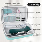 Water Flosser Travel Case, Portable Oral Irrigator Organizer, Sturdy Storage Case for Flosser, Electric Toothbrush, Toothpaste and Irrigator Accessories (Case Only) - Green