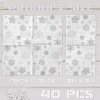 40pcs Snowflake Winter Napkin Party Decoration Winter Snowflake Silver Gray Wonderland Theme Paper Table Napkin Disposable for Christmas Holiday Birthday Party Supplies