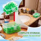 Frienda 16 Pcs Nose Clips for Nosebleeds Nose Clamps with Storage Box and Pouch Nasal Bleed Stopper Plugs for Nosebleeds Plastic Foam Noses Clip for Accidental Emergency (Green)