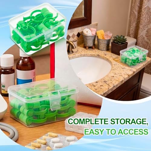 Frienda 16 Pcs Nose Clips for Nosebleeds Nose Clamps with Storage Box and Pouch Nasal Bleed Stopper Plugs for Nosebleeds Plastic Foam Noses Clip for Accidental Emergency (Green)