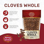 Cloves Whole Bulk 14 Oz Bag - Pure, Non-GMO, Premium Hand Picked Quality - Great for Foods, Clove Tea, Clove Pomander Balls & Potpourri - Aromatic & Richly Flavored Cloves Whole by Spicy World