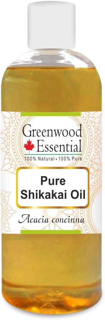 Greenwood Essential Pure Shikakai oil (Acacia concinna) Natural Therapeutic Grade 200ml (6.76 oz)