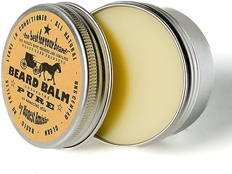 Honest Amish - PURE - Fragrance Free Beard Balm - All Natural - 2 Ounce