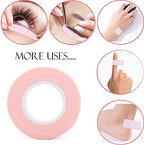 6 Rolls Eyelash Tape,Adhesive Fabric Eyelash Extension Tape,Breathable Micropore Fabric Tape for Eyelash Extension Supplies,9 m/10 Yard Each Roll (Pink)