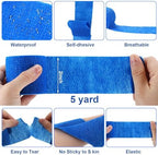 Treela 48 Pack Self Adhesive Wrap Bandage Bulk, 2 Inches x 5 Yards Self Adherent Cohesive Bandage Elastic Athletic Tape Breathable Wound Tape for Stretch Athletic Sports Wrist Ankle(Blue)