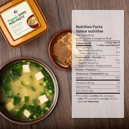 YUHO Organic Shiro Miso Paste, No GMO, NON-MSG, Japanese Style Instant Miso Soup, Gluten Free, Kosher, No Preservatives, Vegan 17.6 oz