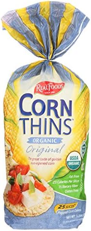 Real Foods Organic Corn Thins - Case of 6 - 5.3 oz.