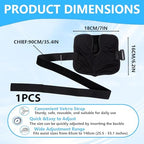 1PCS Peritoneal Dialysis Belt, Adjustable PD Catheter Holder, Feeding Tube Holder for Peg Tube, J-Tube, G Tube Accessories, Dialysis Patients for Sports and Nursing Supplies(Black)