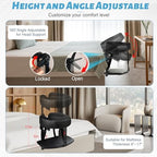 Massage Headrest for Bed, Adjustable Massage Face Cradle at Home, Portable Bed Massage Head Holder, Massage Table Head Rest for Salon Spa, Face Down Pillow After Eye Surgery, Black with Armrest