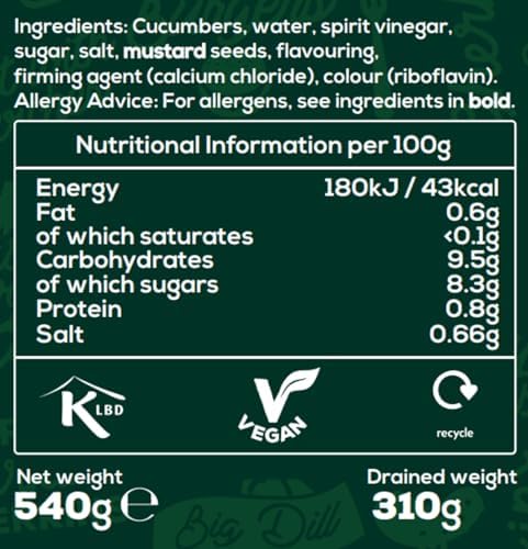 Mrs Elswood Sweet Cucumber Sandwich Slices (540g) - Pack of 2