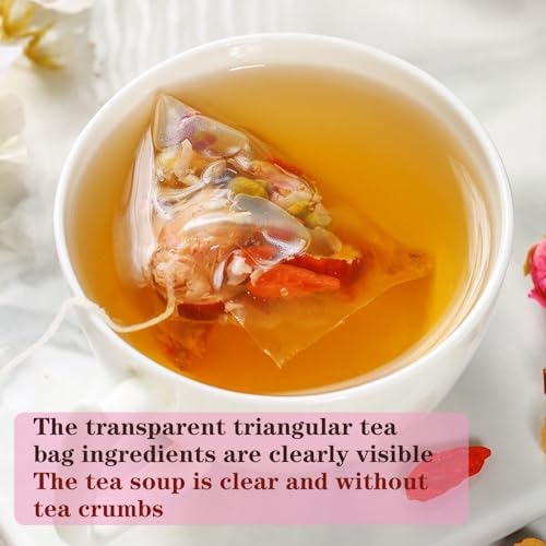 Longan Red Date Tea Rose Red Jujube Fruit Goji Berry Tea Bags Women's Five Treasures Tea Date Longan Goji Berry Roses Wolfberry Flower Chinese Herbal Fruit No addition Caffeine Free 桂圆红枣枸杞茶 玫瑰红枣茶 160g/5.65oz