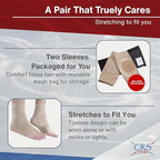 CRS Cross Ankle Malleolar Gel Sleeves. One Pair of Premium Padded Skate Socks to Cushion and Protect Ankle Bone for Figure Skating, Hockey, Inline, Roller, Skiing or Boots. (One Size Fits Most)