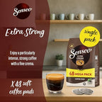 Senseo Extra Strong Coffee Pods – 48 Count (1 Pack) – Dark Roast with Intense & Bold Flavor and Rich Crema – Single-Serve Coffee Pads Compatible with Senseo & PeleCom Machines
