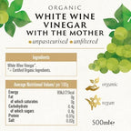 Biona Organic White Wine Vinegar 500 ml (Pack of 6)