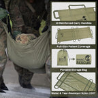 RHINO RESCUE Emergency Multi-Purpose Disposable Stretcher -661LB Capacity | Water-Resistant Litter for Mass Casualty & Disaster, IFAK Gear