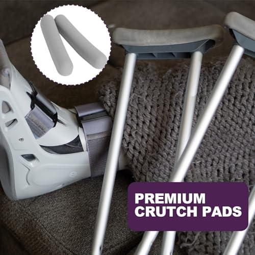 Replacement Crutch Pads, 2 Pack Crutch Padding, Underarm Crutch Pads, Replacment Cushion Tops Axillary Support Double Crutches Accessories